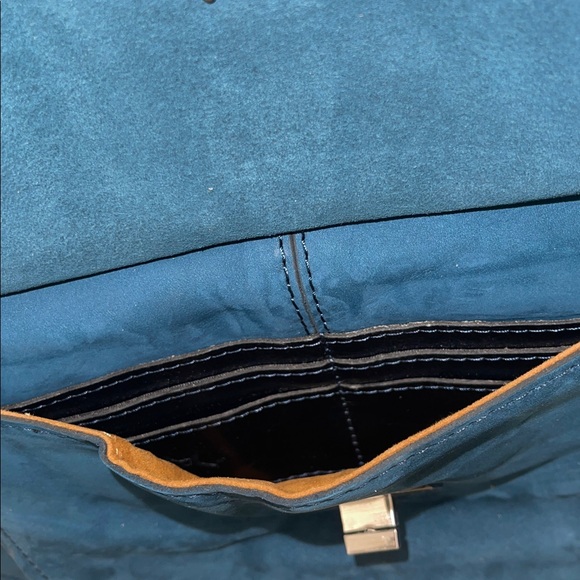 Patricia Nash Camila Nubuck Leather Hobo Bag Midnight Blue - Picture 7 of 10